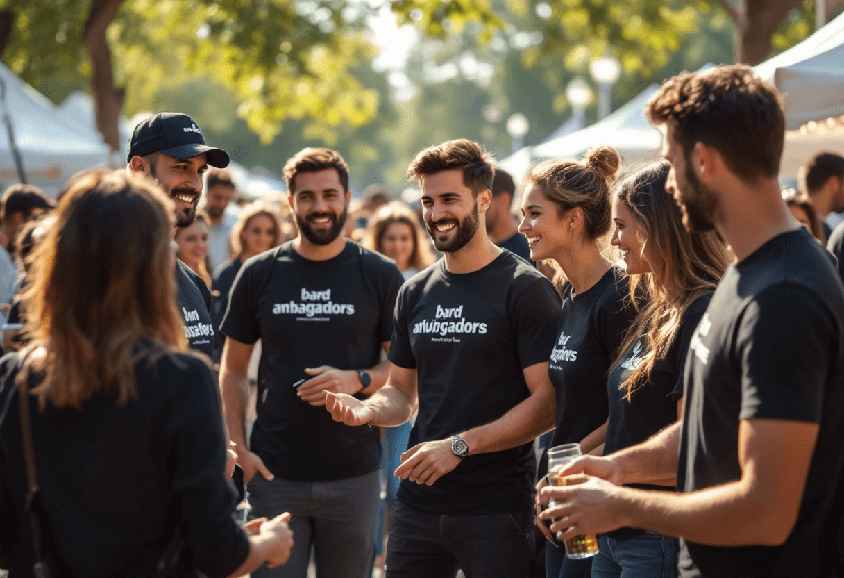 T-shirt publicitaire en situation réelle